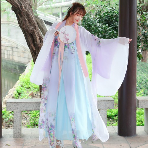 Traditional chinese Hanfu fairy drama cosplay princess dress Women's chinese folk dance costumes